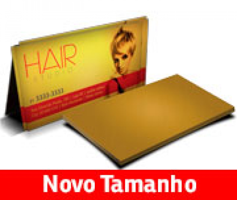 imagem Cartões De Visita 500 und Papeis Especiais Gold Master 300g frente