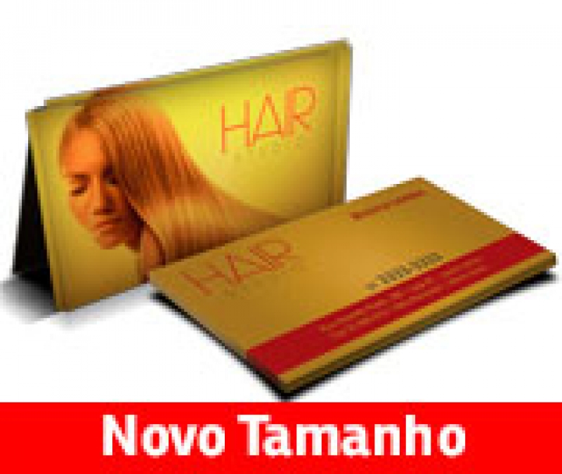 imagem Cartões De Visita 500 und Papeis Especiais Gold Master 300g frente e verso