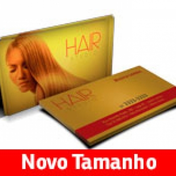 imagem Cartões De Visita 500 und Papeis Especiais Gold Master 300g frente e verso